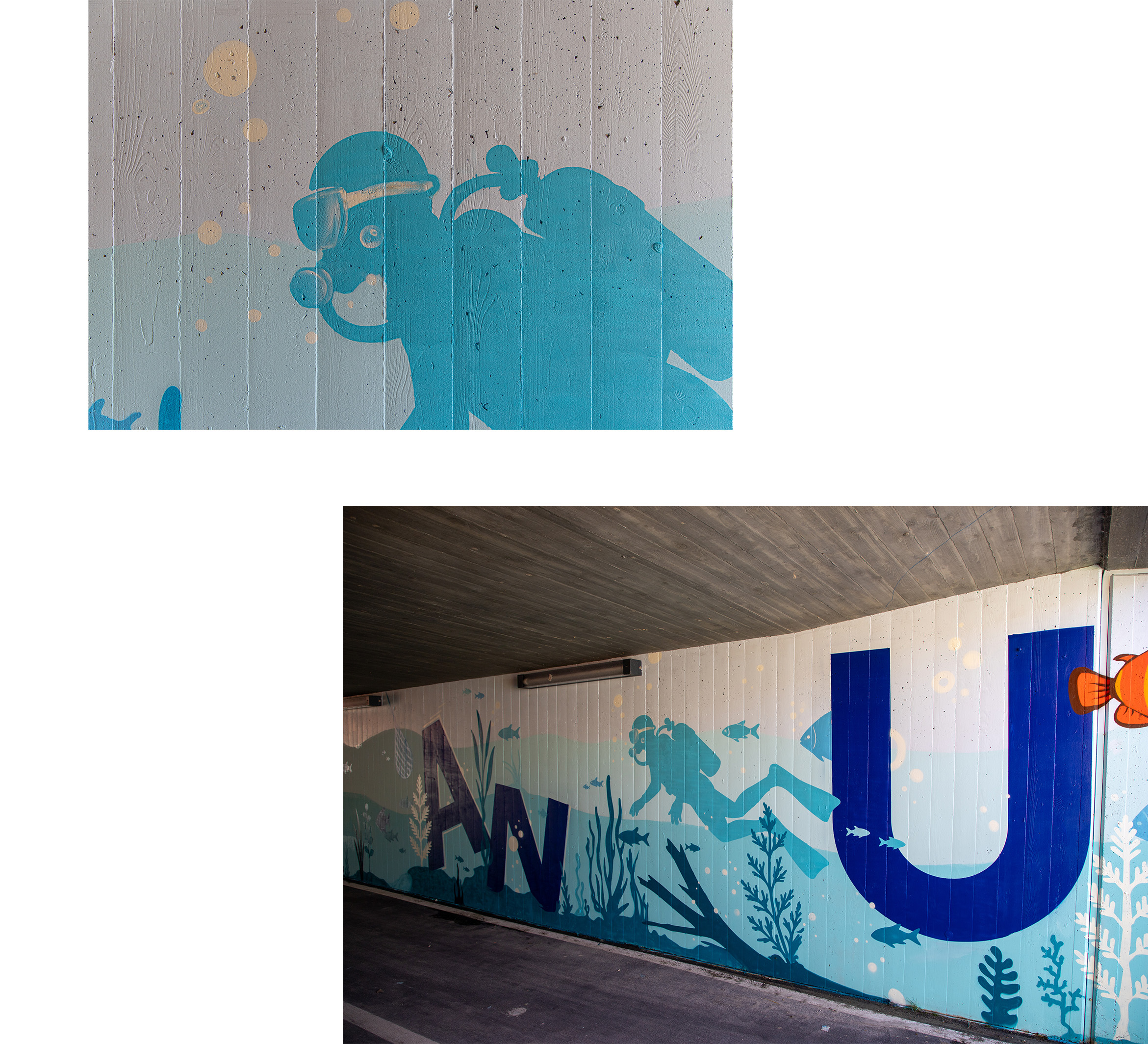 Designstudio Eminent, Marianum Hegne, Unterwasserwelt-Motiv